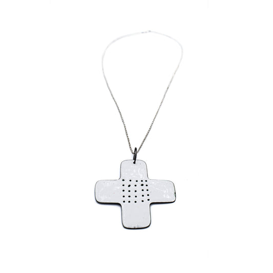 Vitreous Gemma Cross Pendant