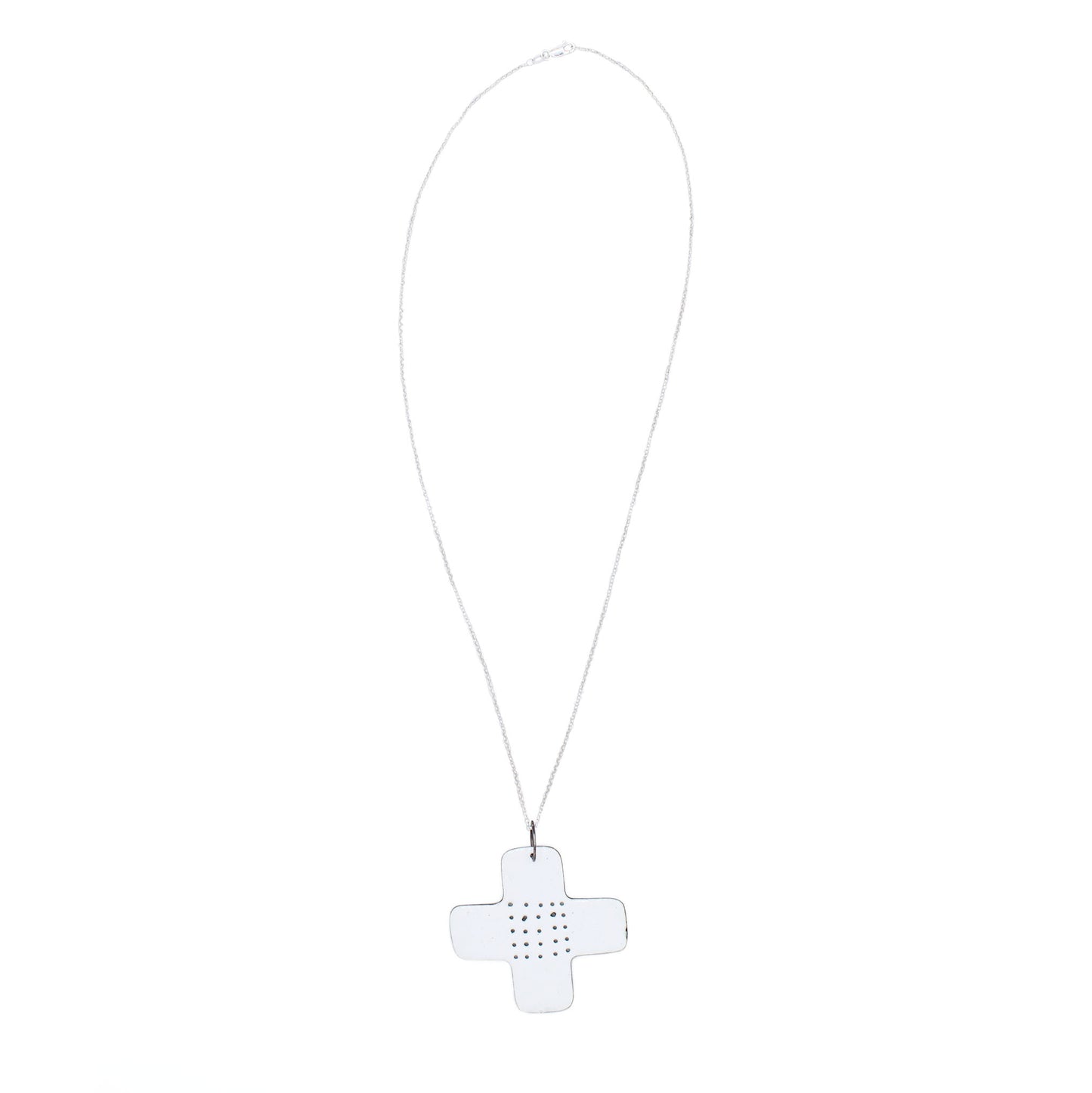 Vitreous Gemma Cross Pendant