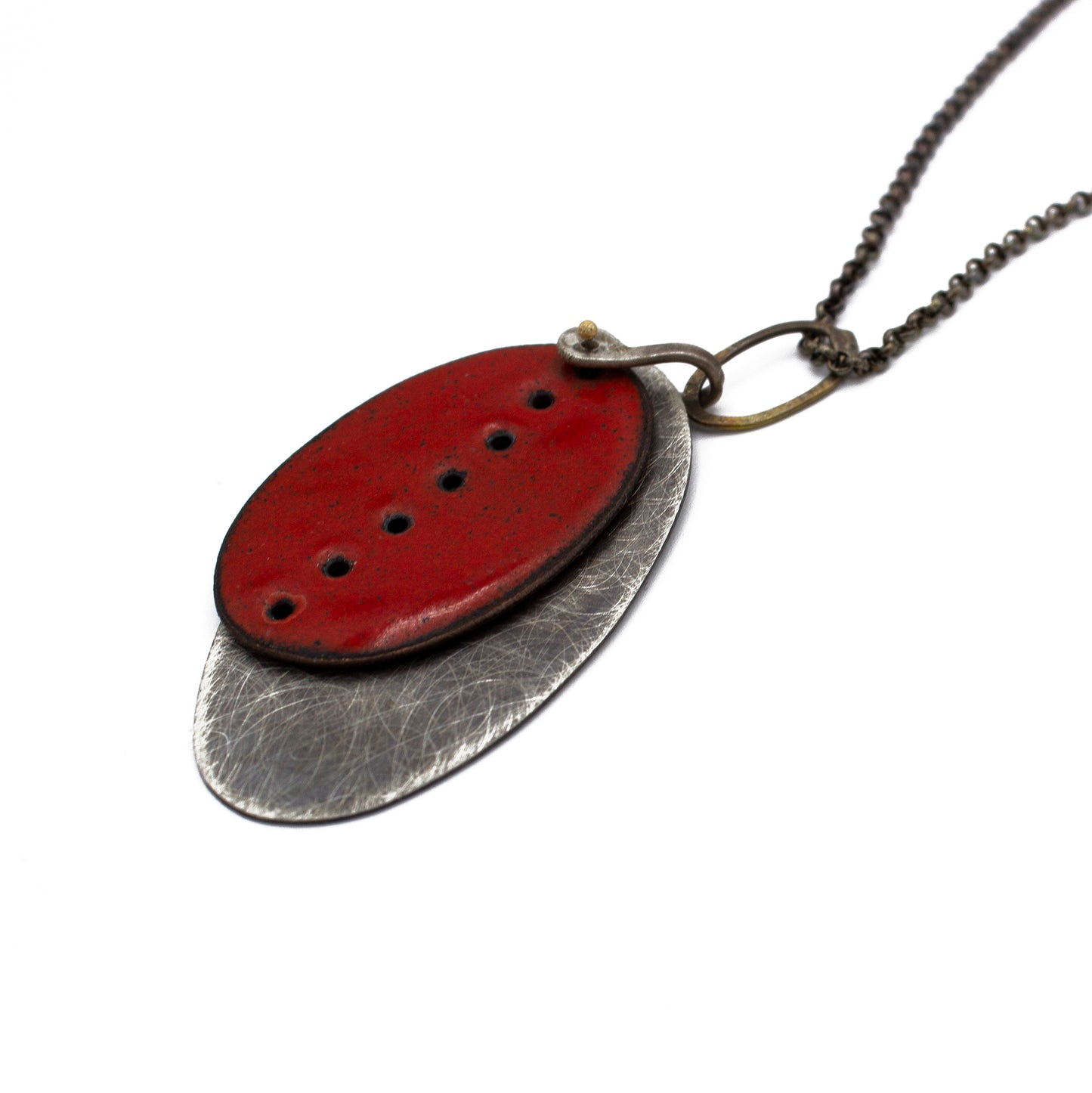 Vitreous Red Oval Necklace- Seconds