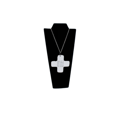 Vitreous Gemma Cross Pendant